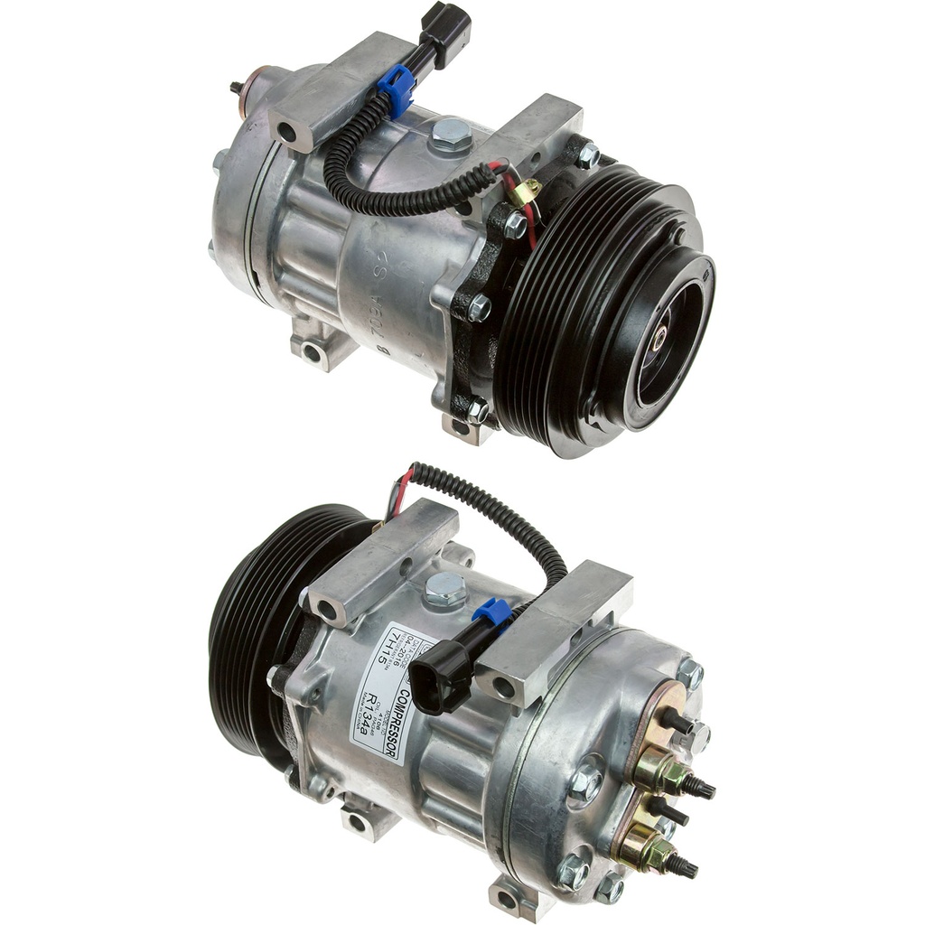 Compresor de A/C SD7H15 12V Polea 126mm 6 Ranuras (PV6)