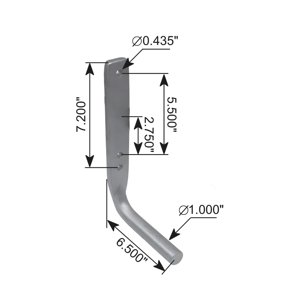 BASE BISAGRA L PARA COFRE KENWORTH T800, T660