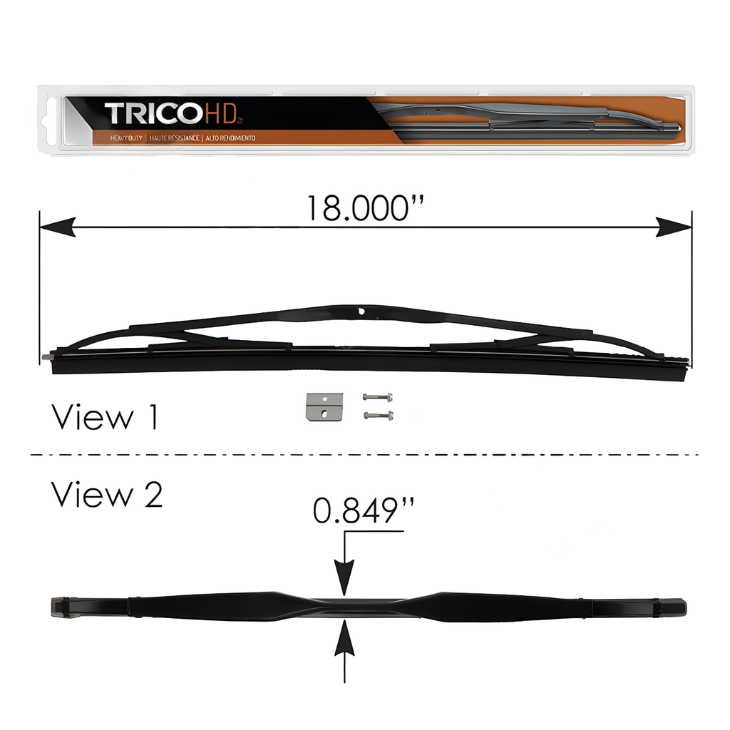 Pluma Limpiabrisas 18 Curva Tornil Tri63-181 HLK8318 63181