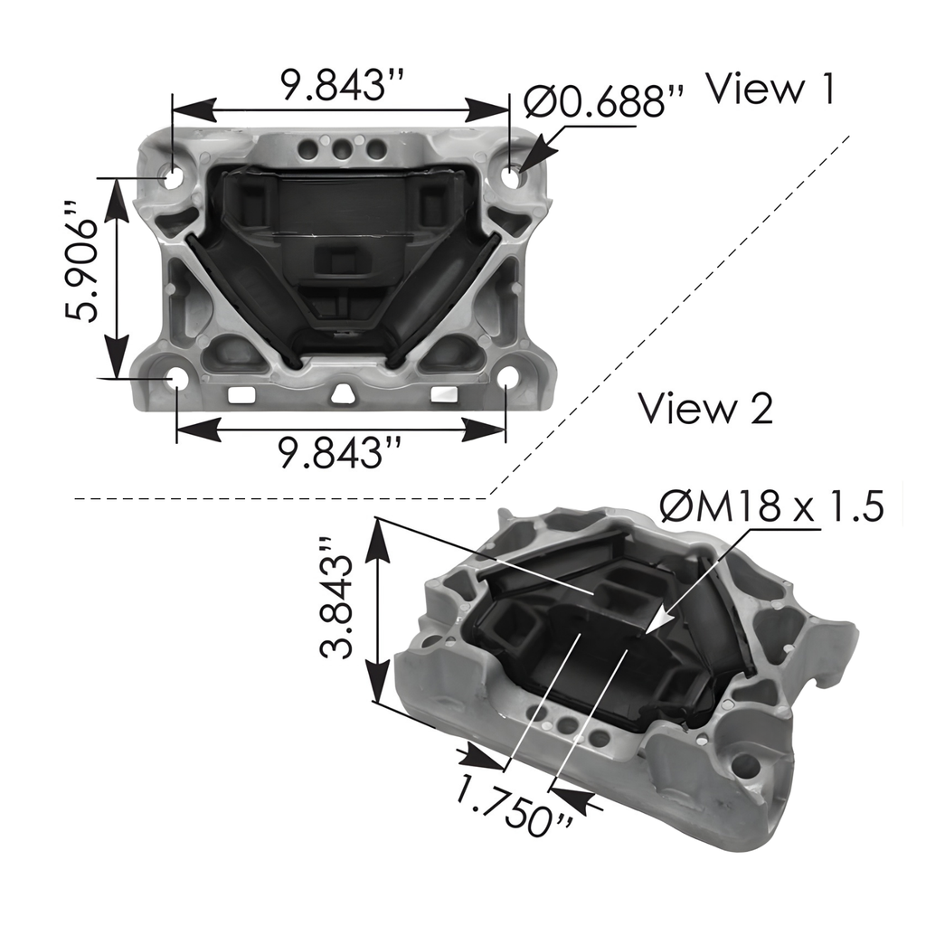 SOPORTE DE MOTOR TRASERO FREIGHTLINER CASCADIA P4