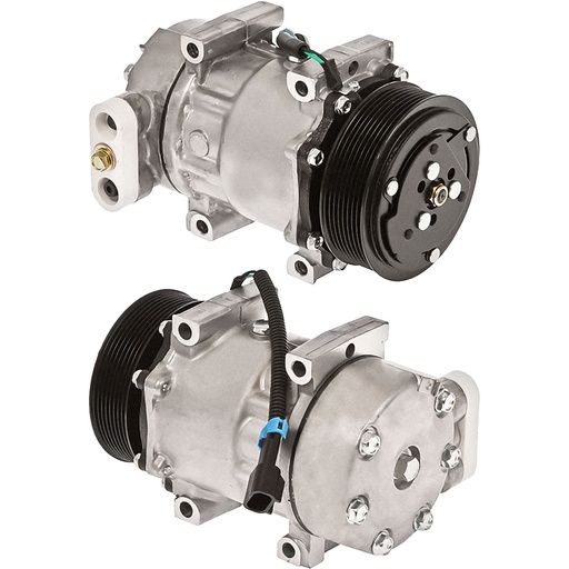 [20-04042-AM] Compresor de A/C SD7H15SHD 12V Polea 119mm 8 Ranuras (PV8)