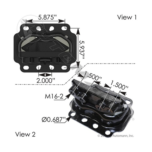 [M17496] SOPORTE DE MOTOR KENWORTH 8AG 4T K21011, U30027
