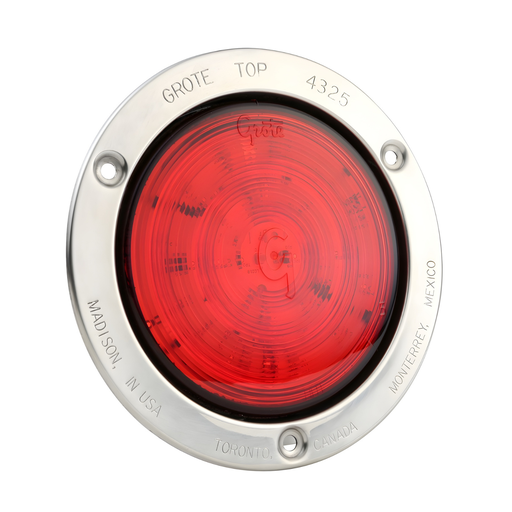 [53192] Plafon Redondo 4" Rojo Grote  Led C/Aro Ai