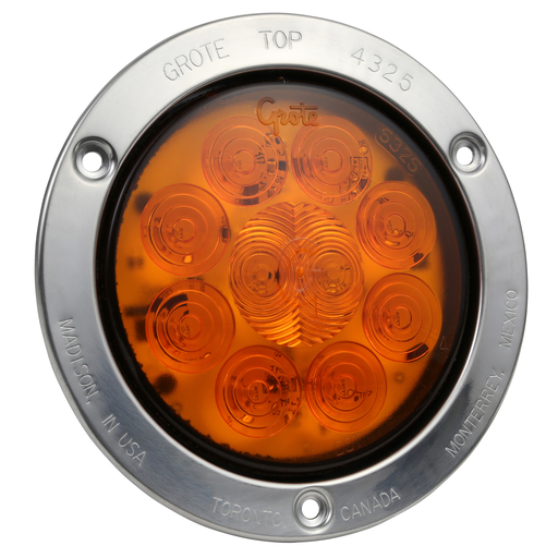 [53303] Plafon Redondo 4" Ambar Grote  C/Aro Ai