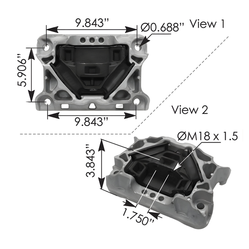 [M46856] Soporte De Motor Trasero Freightliner Cascadia P4 M46856