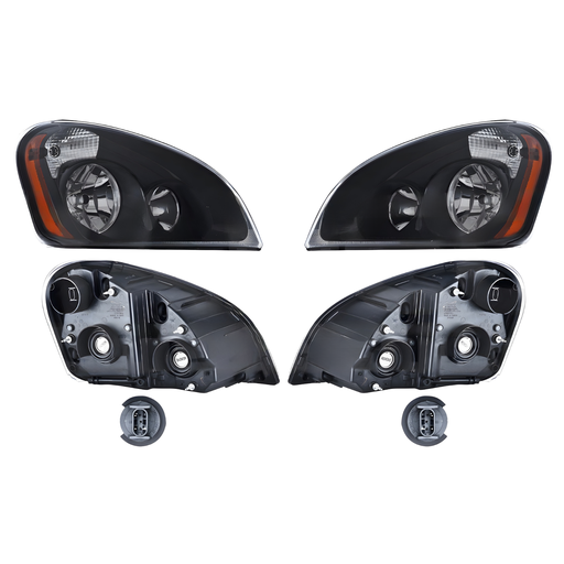 [016-3805-02] Faro Freightliner Cascadia P3 Fondo Negro Jgo